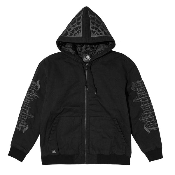 lurking class Tomb Women's Hooded Work Jacket - Black