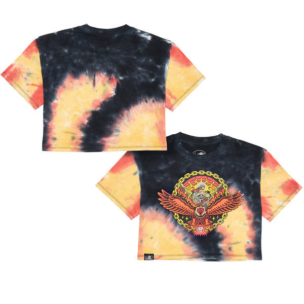 Lurking Class Unchained Women's Crop Tee - Flame Wash