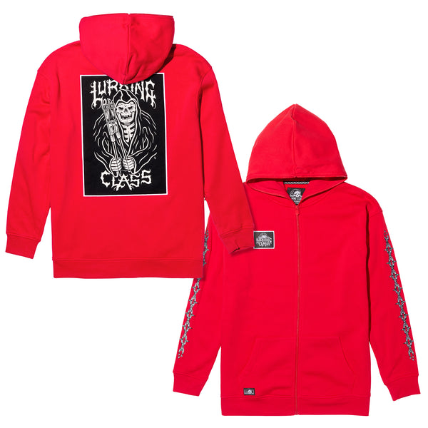 Lurking Class Unchained Women's Patch Zip Hoodie - Red