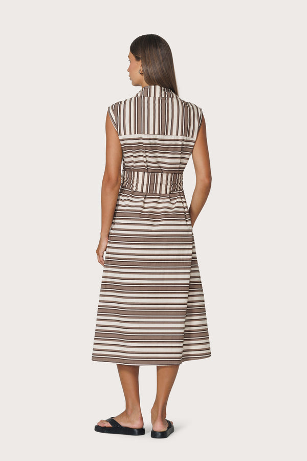 Lusana Chloe Poplin Dress Beachmark Stripe