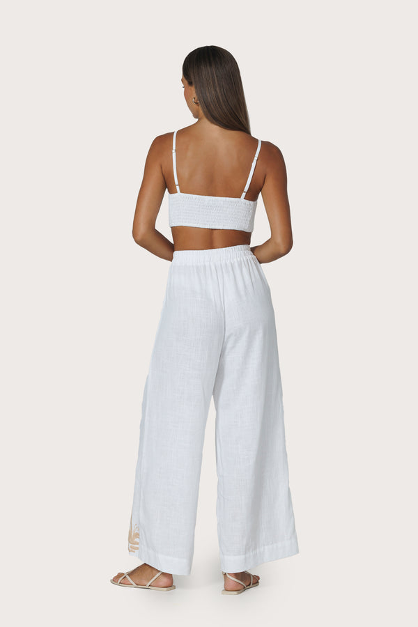 Lusana Lila Bralette In White