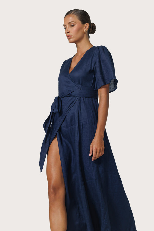 lusana Mae Maxi Dress in Navy
