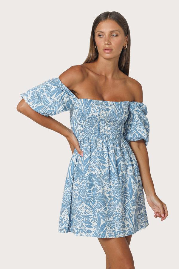 lusana Maureen Poplin Dress in Botanical