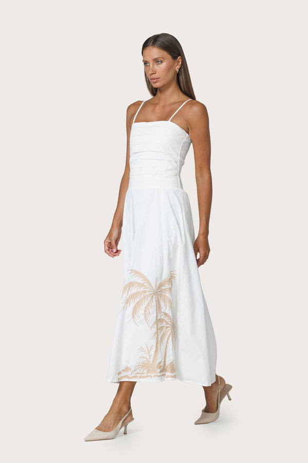 Lusana Palma Embroidered Dress