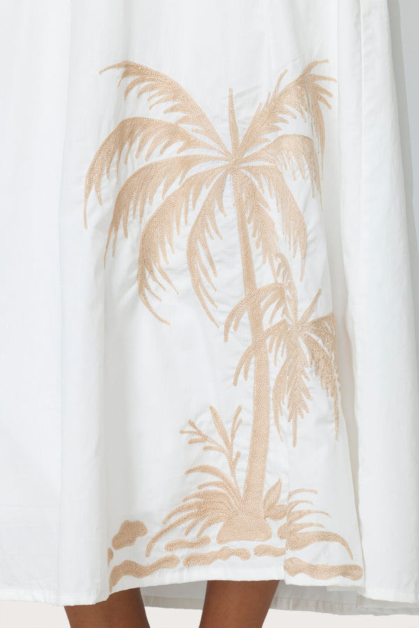 Lusana Palma Embroidered Dress
