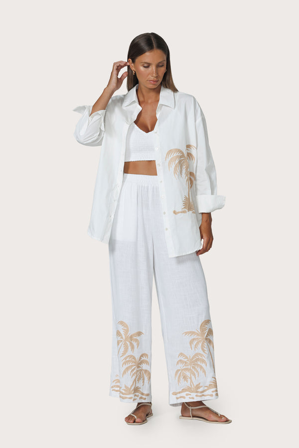 Lusana Palma Embroidered Pant
