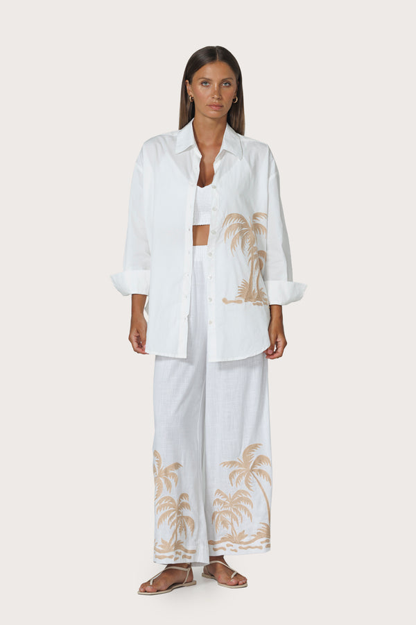 Lusana Palma Embroidered Shirt