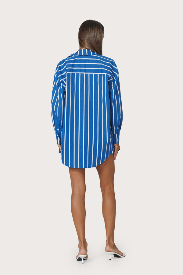 Lusana Sun Poplin Shirt In Vacay Stripe