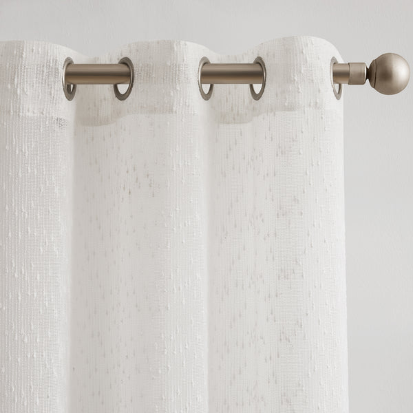 Lush Décor Aileen Textured Raindrop Sheer Window Curtain Panels