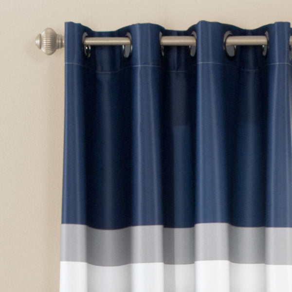 Lush Décor Alexander Stripe Light Filtering Window Curtain Panel Set