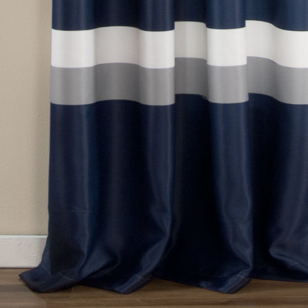 Lush Décor Alexander Stripe Light Filtering Window Curtain Panel Set