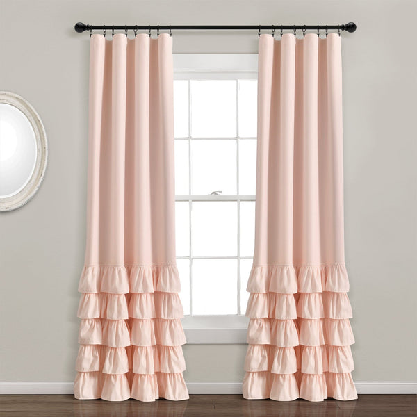 Lush Décor Allison Ruffle 100% Blackout Window Curtain Panel