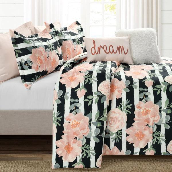 Lush Décor Amara Watercolor Rose 7 Piece Comforter Set