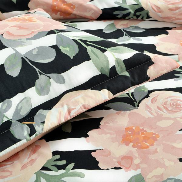 Lush Décor Amara Watercolor Rose 7 Piece Comforter Set