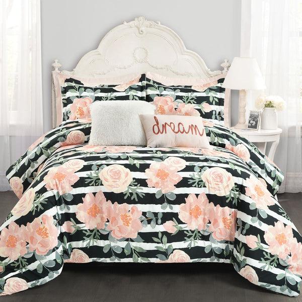 lush décor Amara Watercolor Rose 7 Piece Comforter Set