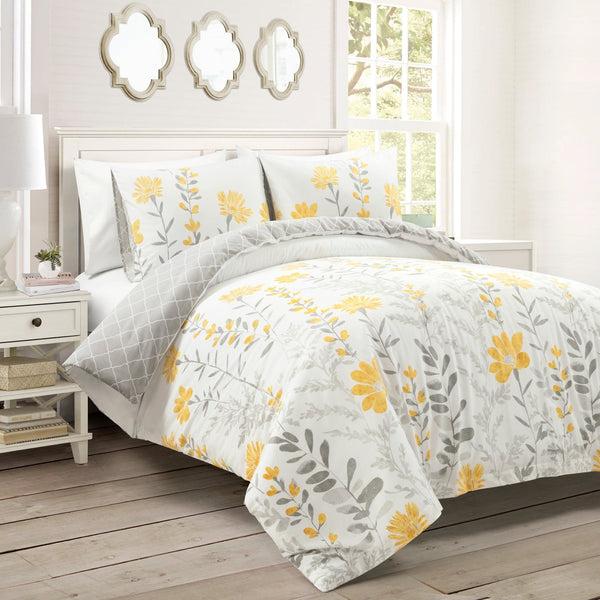 lush décor Aprile Reversible Cotton Duvet Cover 3 Piece Set