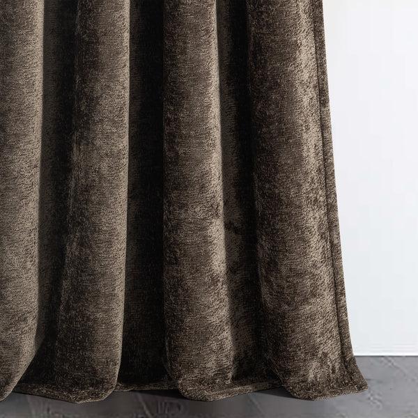 Lush Décor Aspen Luxury Velvet Chenille Window Curtain Panel