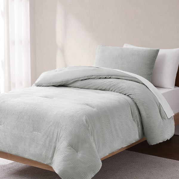 Lush Décor Azalea Ruched Velvet Stripe Comforter Set