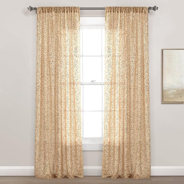 lush décor Ballgown Glam Sparkle Sequins Window Curtain Panel