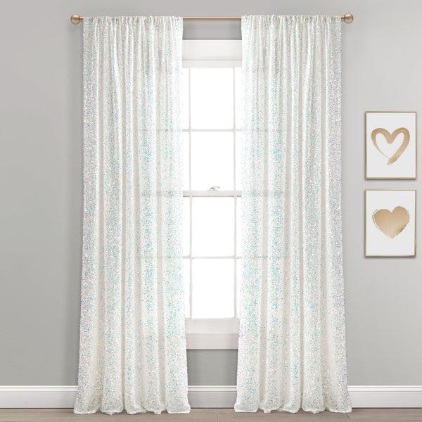 Lush Décor Ballgown Glam Sparkle Sequins Window Curtain Panel