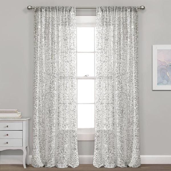 Lush Décor Ballgown Glam Sparkle Sequins Window Curtain Panel