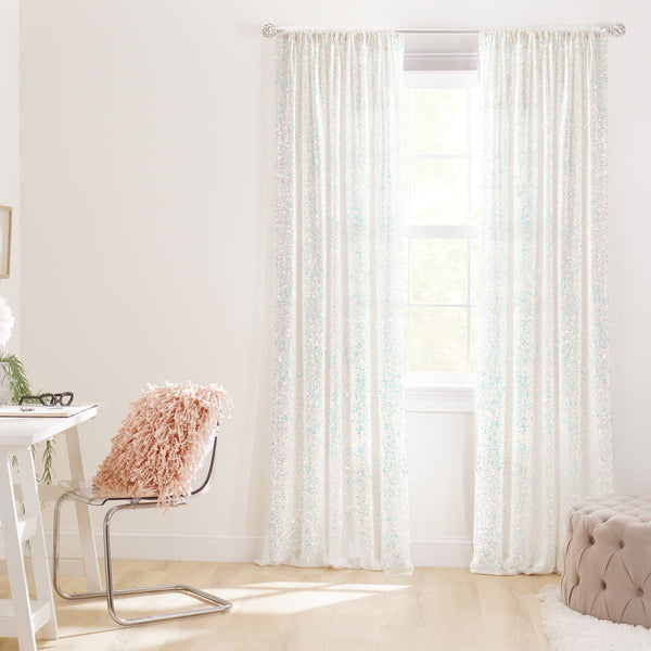 Lush Décor Ballgown Glam Sparkle Sequins Window Curtain Panel