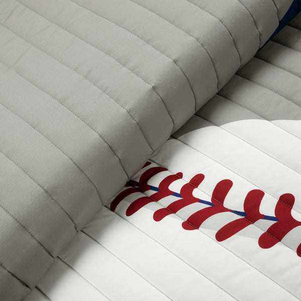 Lush Décor Baseball Game Reversible Oversized Kids Quilt Set