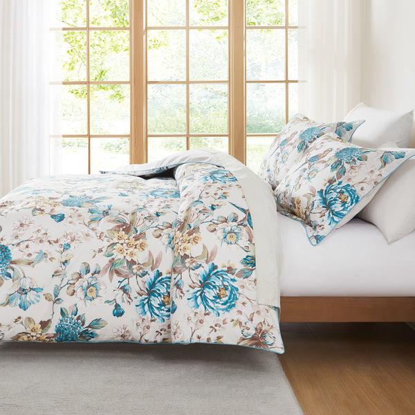 Lush Décor Bird And Hydrangea Reversible Cotton Duvet Cover Set