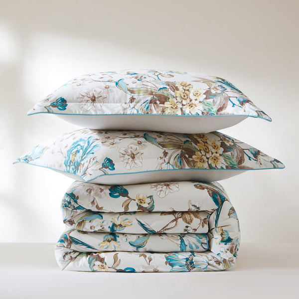 Lush Décor Bird And Hydrangea Reversible Cotton Duvet Cover Set