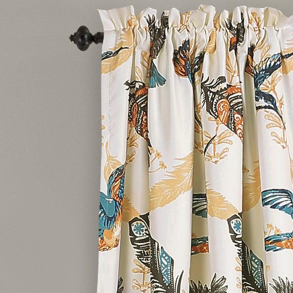 Lush Décor Bird Breeze Light Filtering Window Curtain Set