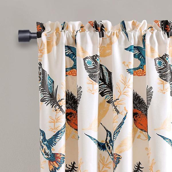 Lush Décor Bird Breeze Light Filtering Window Curtain Set