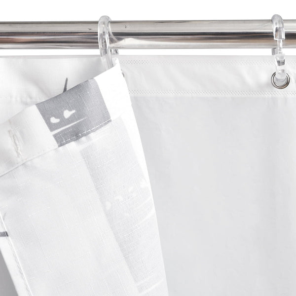 Lush Décor Bird On The Tree Double Swag Shower Curtain 16 Piece Complete Set