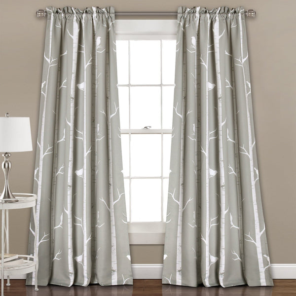 Lush Décor Bird On The Tree Light Filtering Window Curtain Set