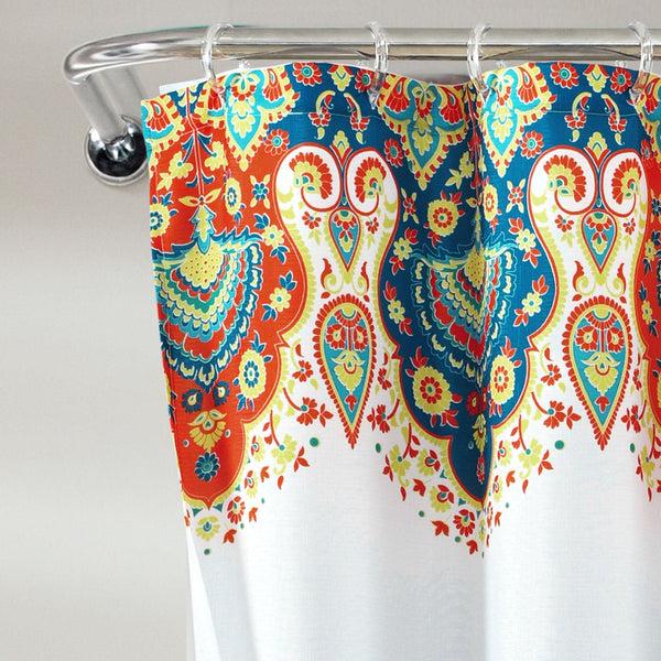 Lush Décor Bohemian Meadow Shower Curtain 14 Piece Complete Set