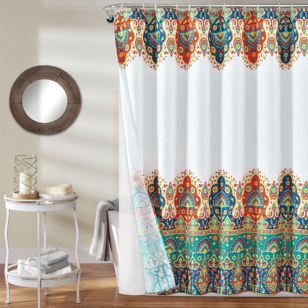 lush décor Bohemian Meadow Shower Curtain 14 Piece Complete Set