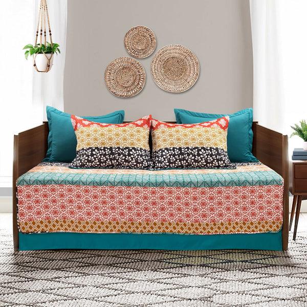 lush décor Bohemian Stripe Cotton Daybed Cover 6 Piece Set