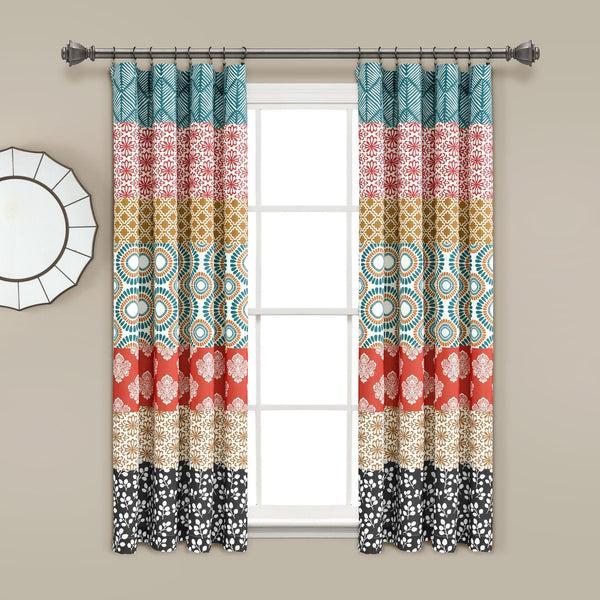 Lush Décor Bohemian Stripe Window Curtain Panel Set