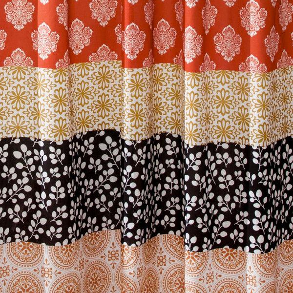 Lush Décor Bohemian Stripe Window Curtain Panel Set