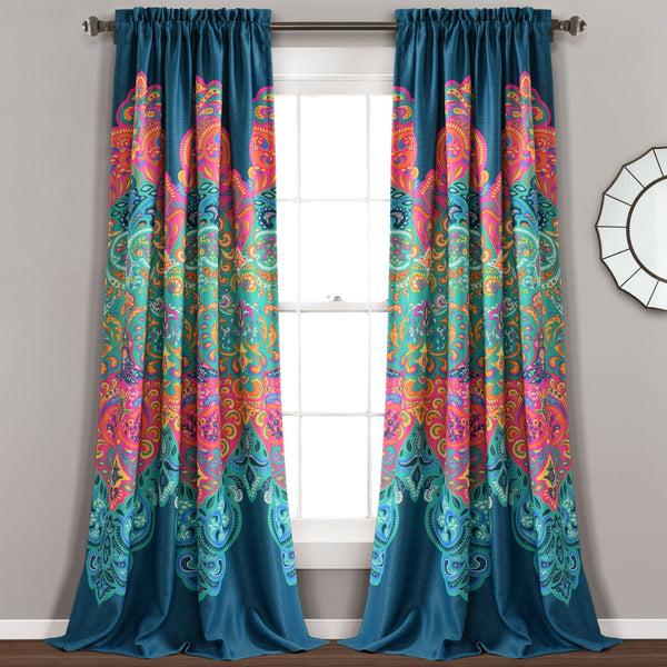 lush décor Boho Chic Light Filtering Window Curtain Panel Set