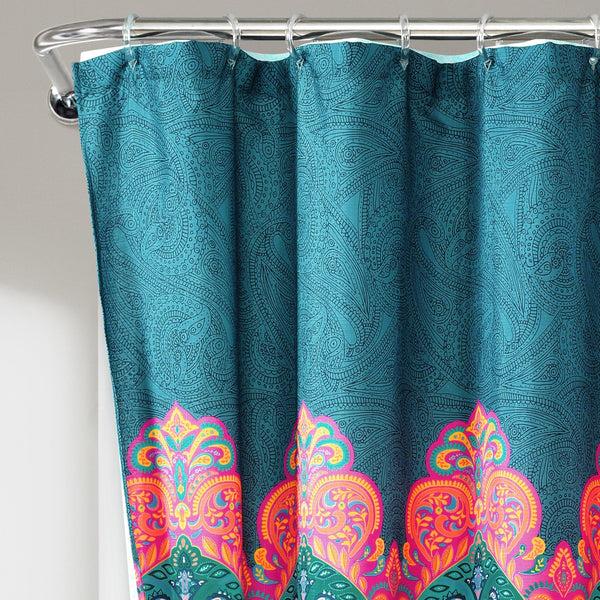 Lush Décor Boho Chic Shower Curtain 14 Piece Complete Set