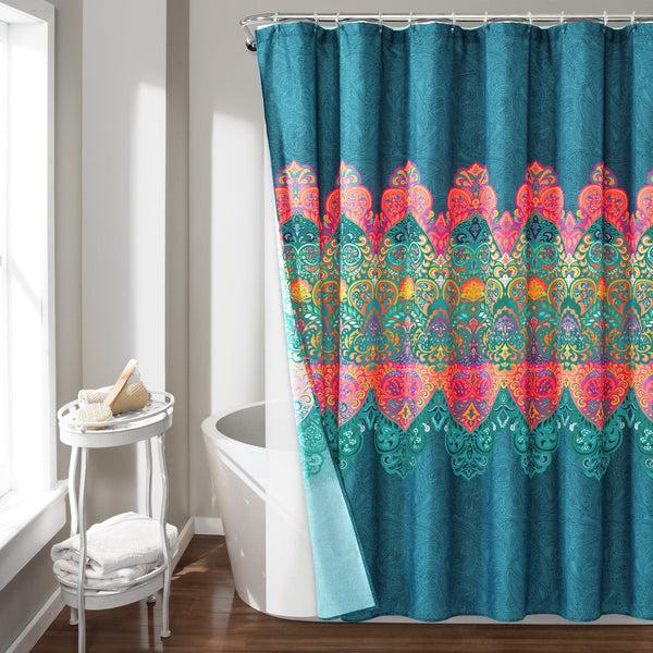 lush décor Boho Chic Shower Curtain 14 Piece Complete Set