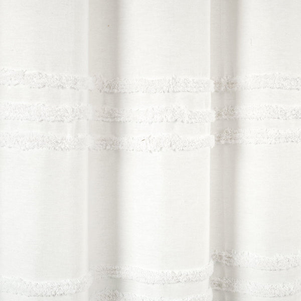 Lush Décor Boho Kendra Tufted Yarn Dyed Recycled Cotton Blend Shower Curtain