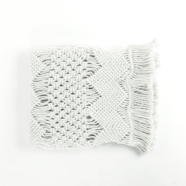 Lush Décor Boho Macrame Indoor/Outdoor Table Runner