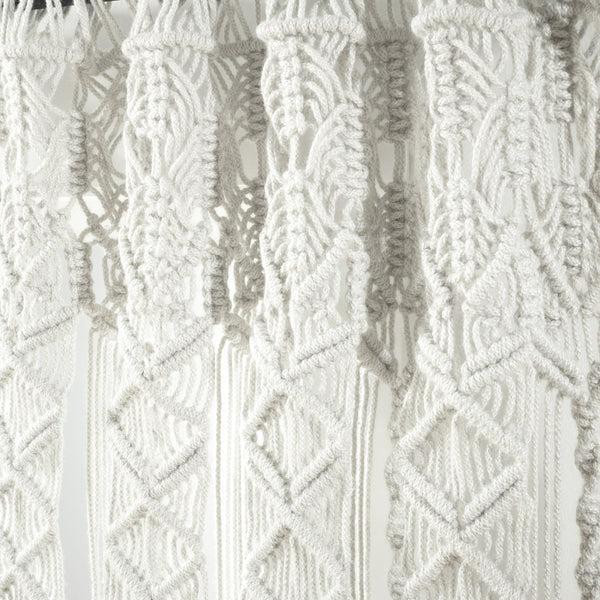 Lush Décor Boho Macrame Textured Indoor/Outdoor Window Curtain
