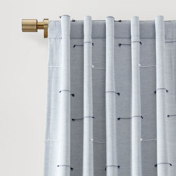 Lush Décor Boho Stripe Clip Jacquard Window Curtain Panel Set