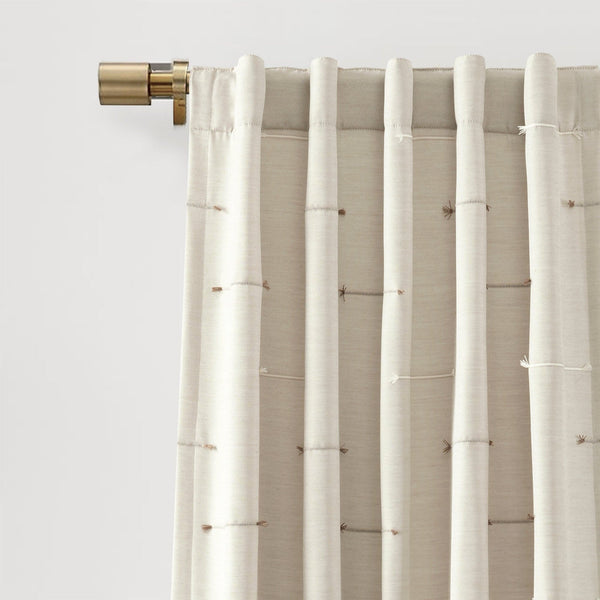 Lush Décor Boho Stripe Clip Jacquard Window Curtain Panel Set