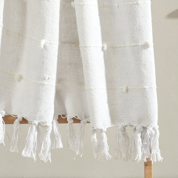Lush Décor Boho Tufted Cotton Woven Tassel Fringe Throw