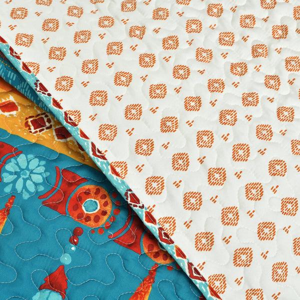 Lush Décor Boho Watercolor Border Quilt 3 Piece Set