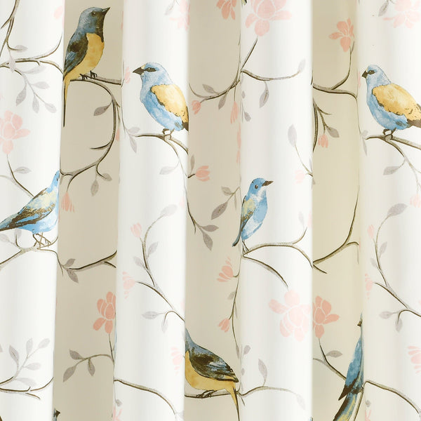 Lush Décor Botanical Bird & Flower Light Filtering Window Curtain Panel Set