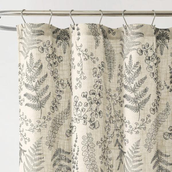 Lush Décor Botanical Dreams Linen Textured Shower Curtain
